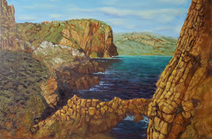 kynsna, south africa   <br/>oil on canvas   <br/>90 cm (w) x 60 cm (h) <br/>2016