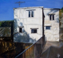 stilt house on 86, Shek Tsai Po St.<BR>oil on canvas<BR>60 cm (w) x 60 cm (h)<BR>2012 